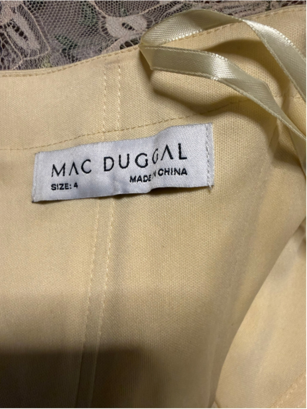 Mac Duggal Floral Embroidered One Shoulder Formal Gown Size 4 AS IS - Picture 8 of 13